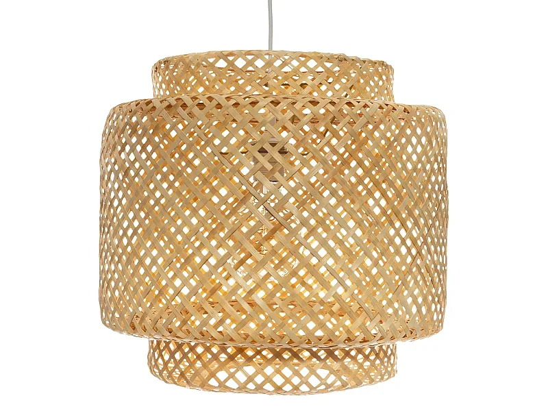 Suspension en bambou coloris naturel  - diamètre 40  x Hauteur 38  cm