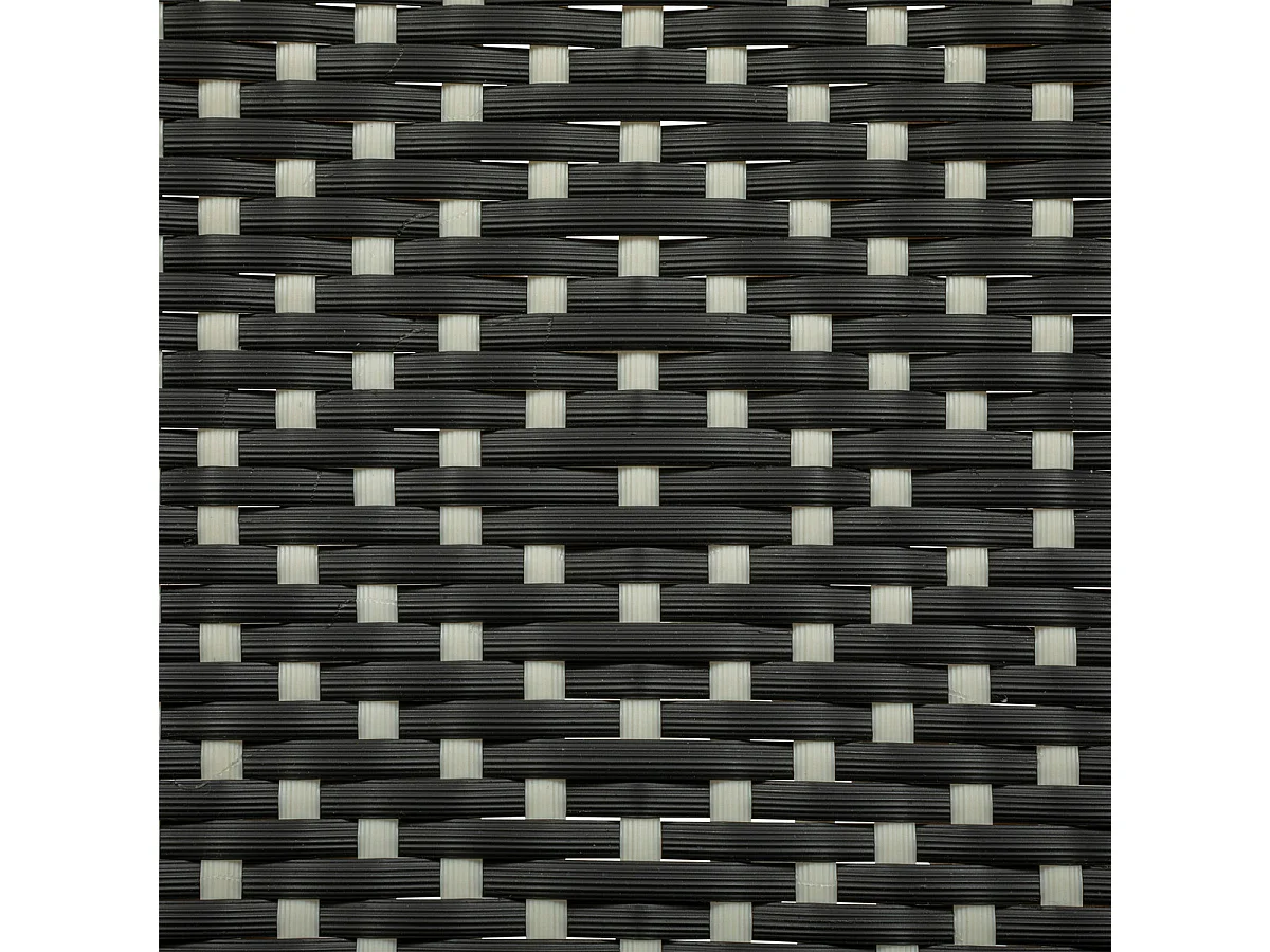 Tabouret de bar en bois de rotin coloris noir - L. 40  x P. 40  x H. 66  cm