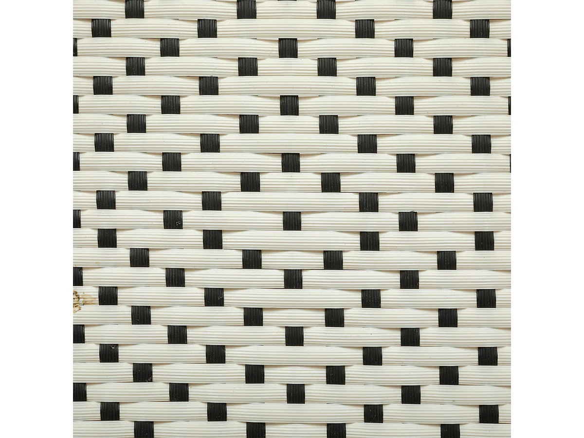 Tabouret de bar en bois de rotin coloris blanc - L. 40  x P. 40  x H. 66  cm