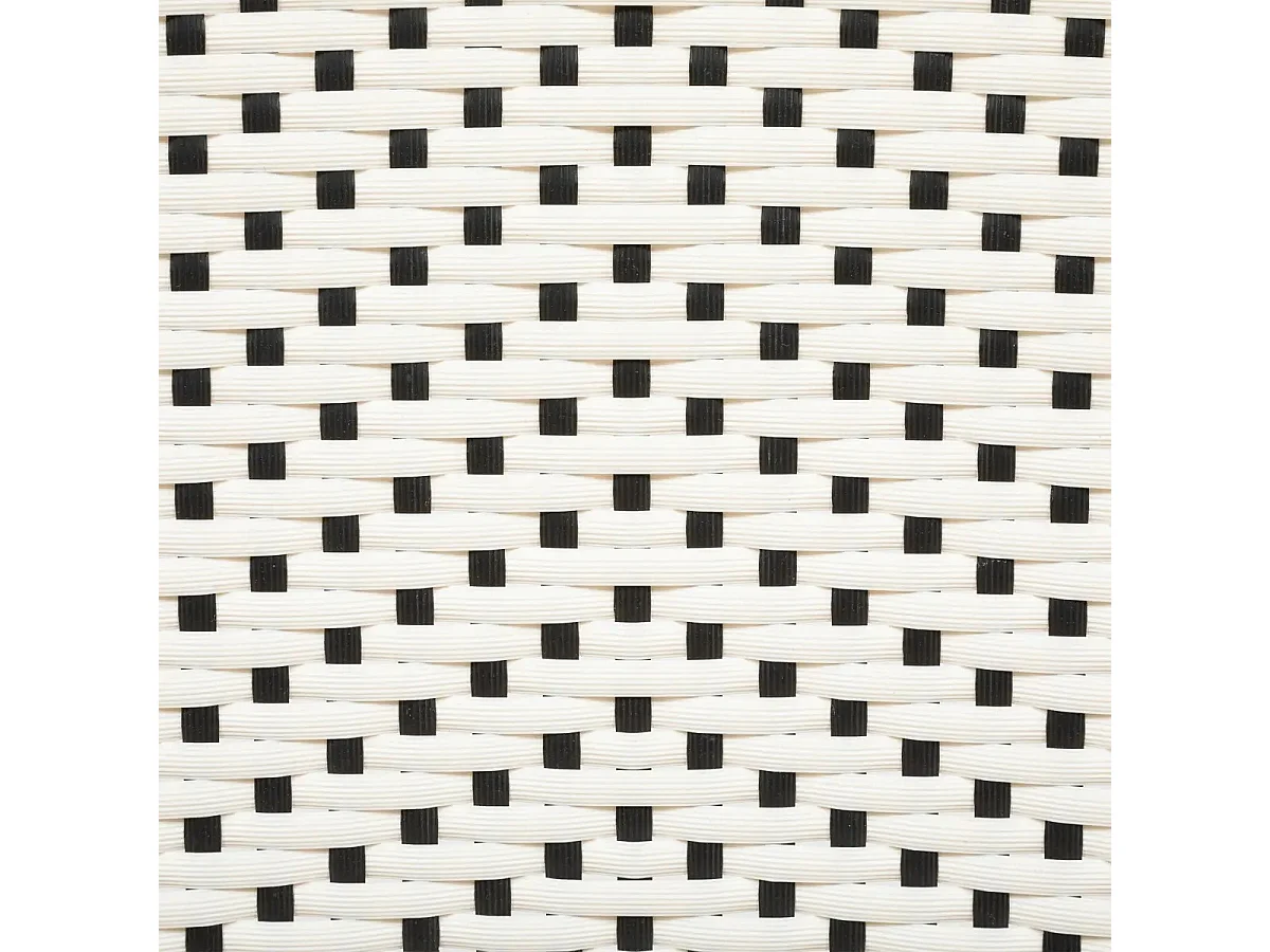 Chaise en bois de rotin coloris Blanc - longueur 48  x Profondeur 56 x Hauteur 84  cm