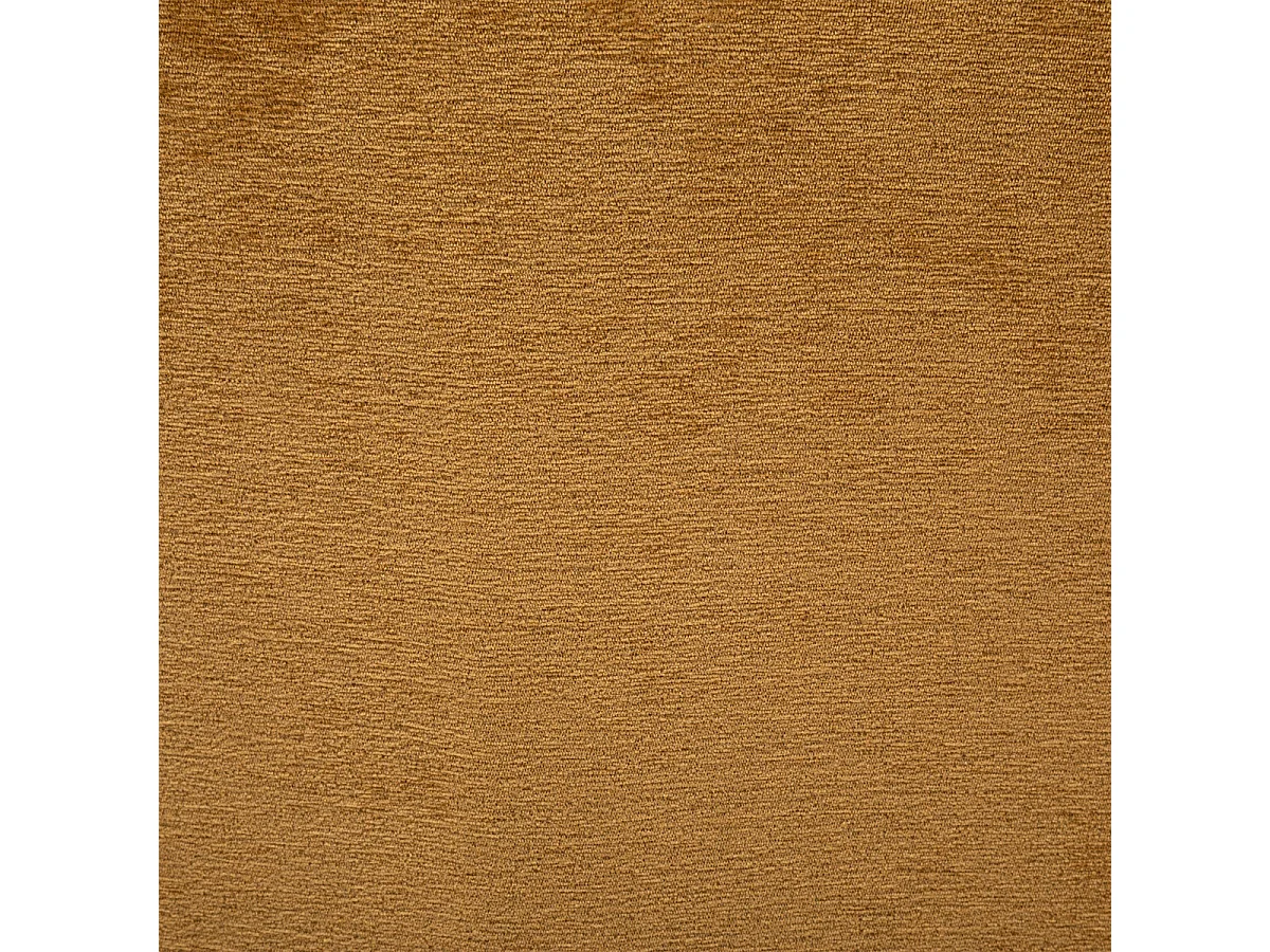 Fauteuil de salon en PU coloris Ocre et hévéa naturel - L. 70,5  x P. 65 x H. 83  cm