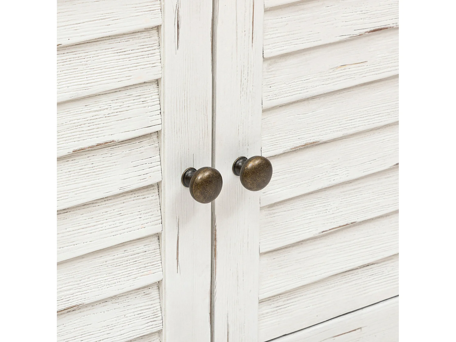 Meuble TV  en bois d'acacia et MDF coloris blanc  - L. 140  x P. 40 x H. 50 cm