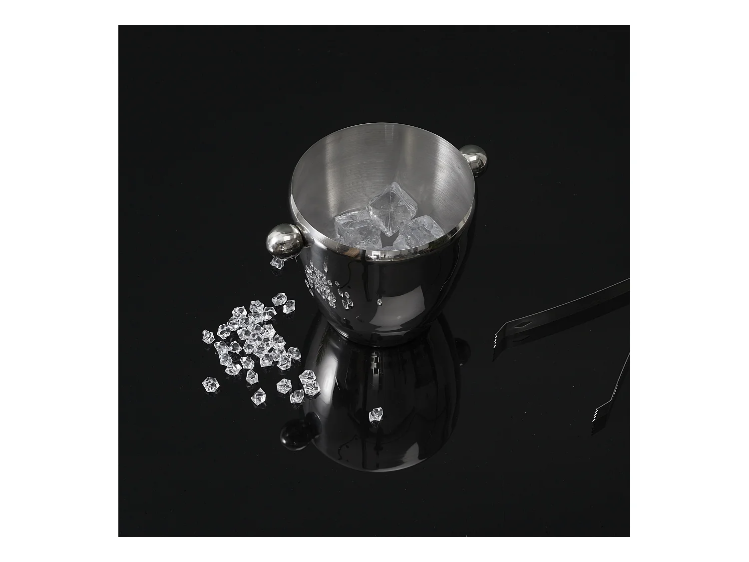 Seau A Glace En Metal 1l Argent