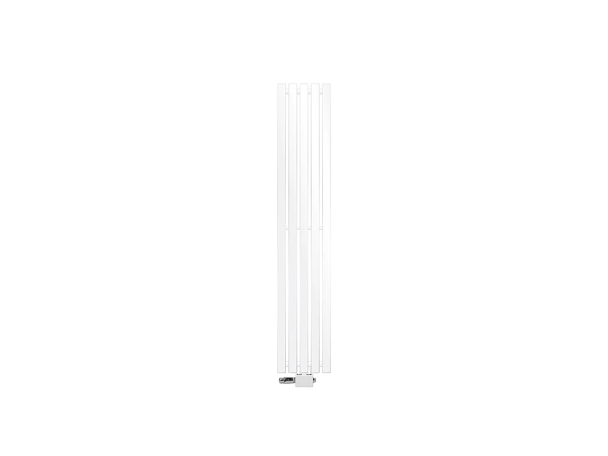 Radiateur de salle de bains Stella 260x1400 mm blanc avec garniture de raccordement universelle