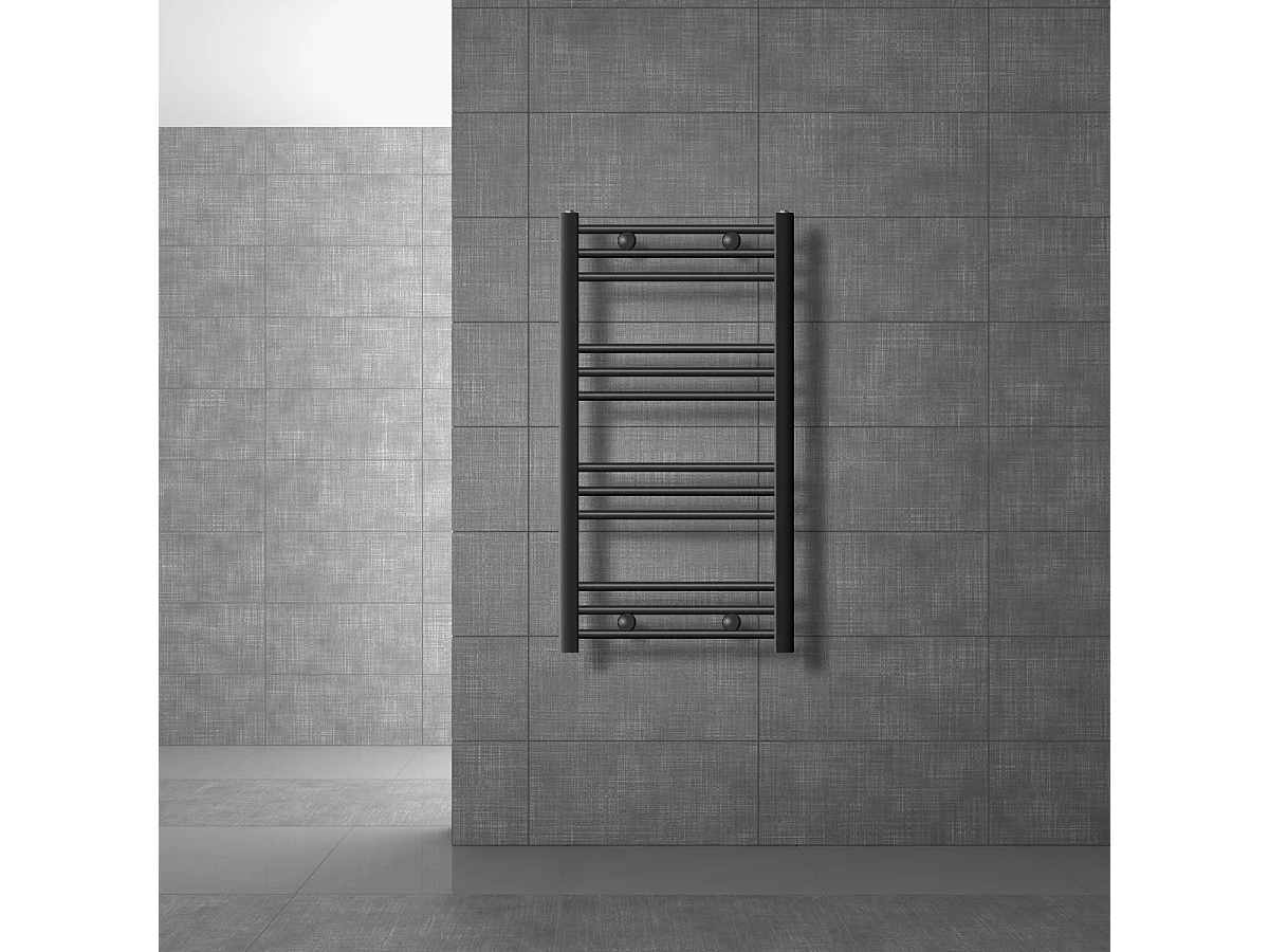 Radiatore di design Sahara, 500 x 800 mm, antracite, attacco laterale, forma dritta