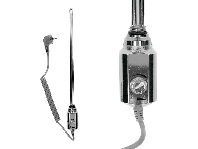 Radiatore a pannello piatto termoarredo bagno cromo 500x950 mm + resistenza 300W