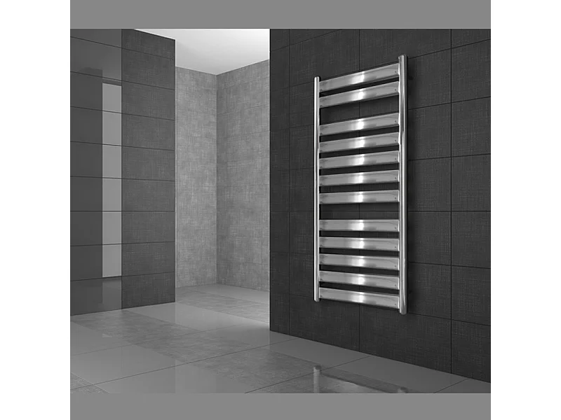 Radiateur Tharr de salle de bain chromé 500x950 mm avec élément chauffant 600 W