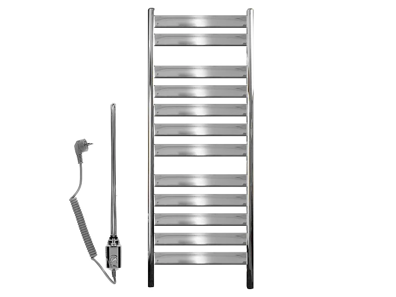 Radiateur Tharr de salle de bain chromé 500x950 mm avec élément chauffant 600 W