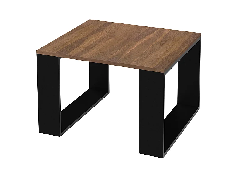 Mesa auxiliar de centro elegante y moderna color negro / madera nogal 65x40 cm
