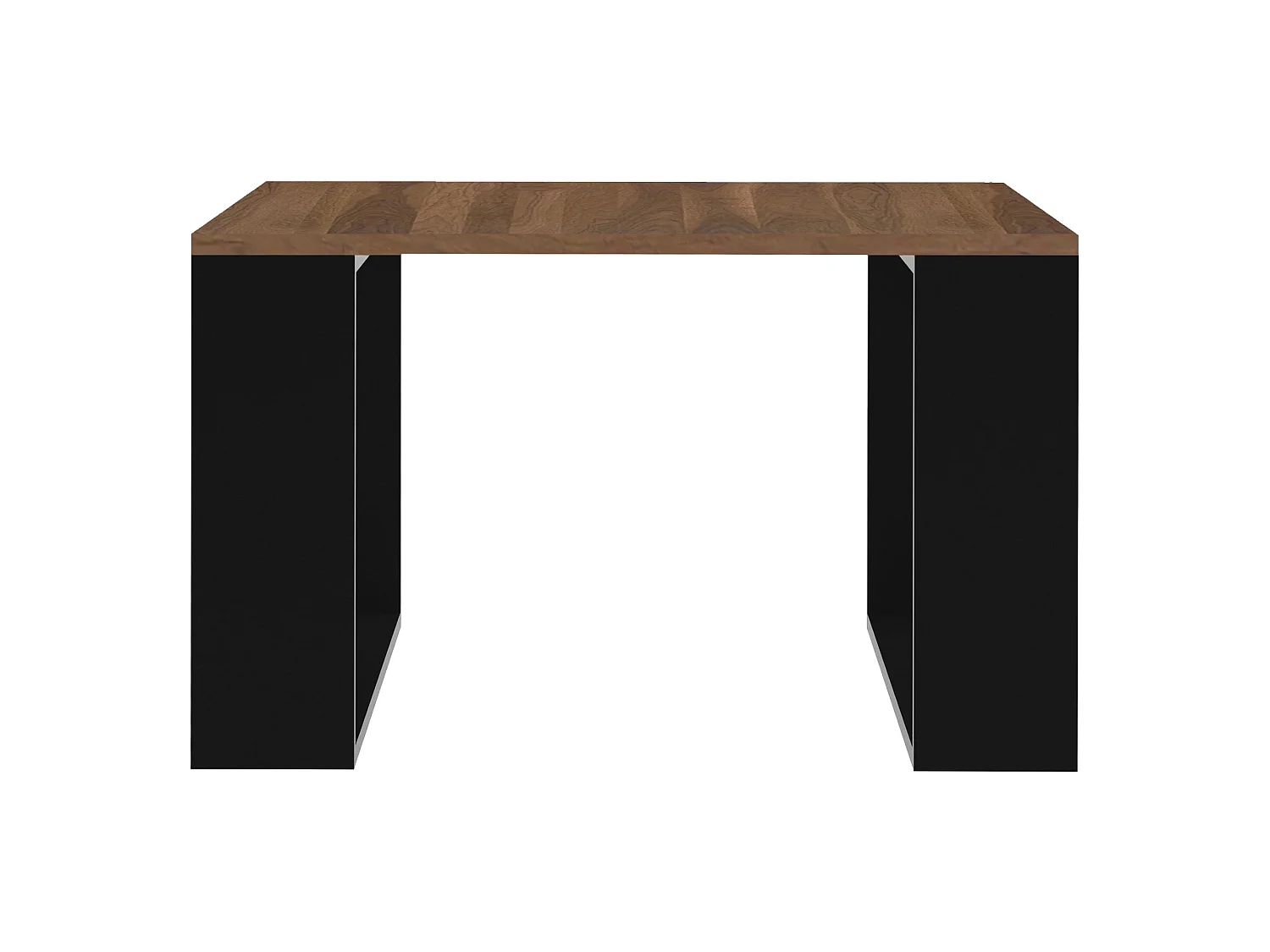 Mesa auxiliar de centro elegante y moderna color negro / madera nogal 65x40 cm