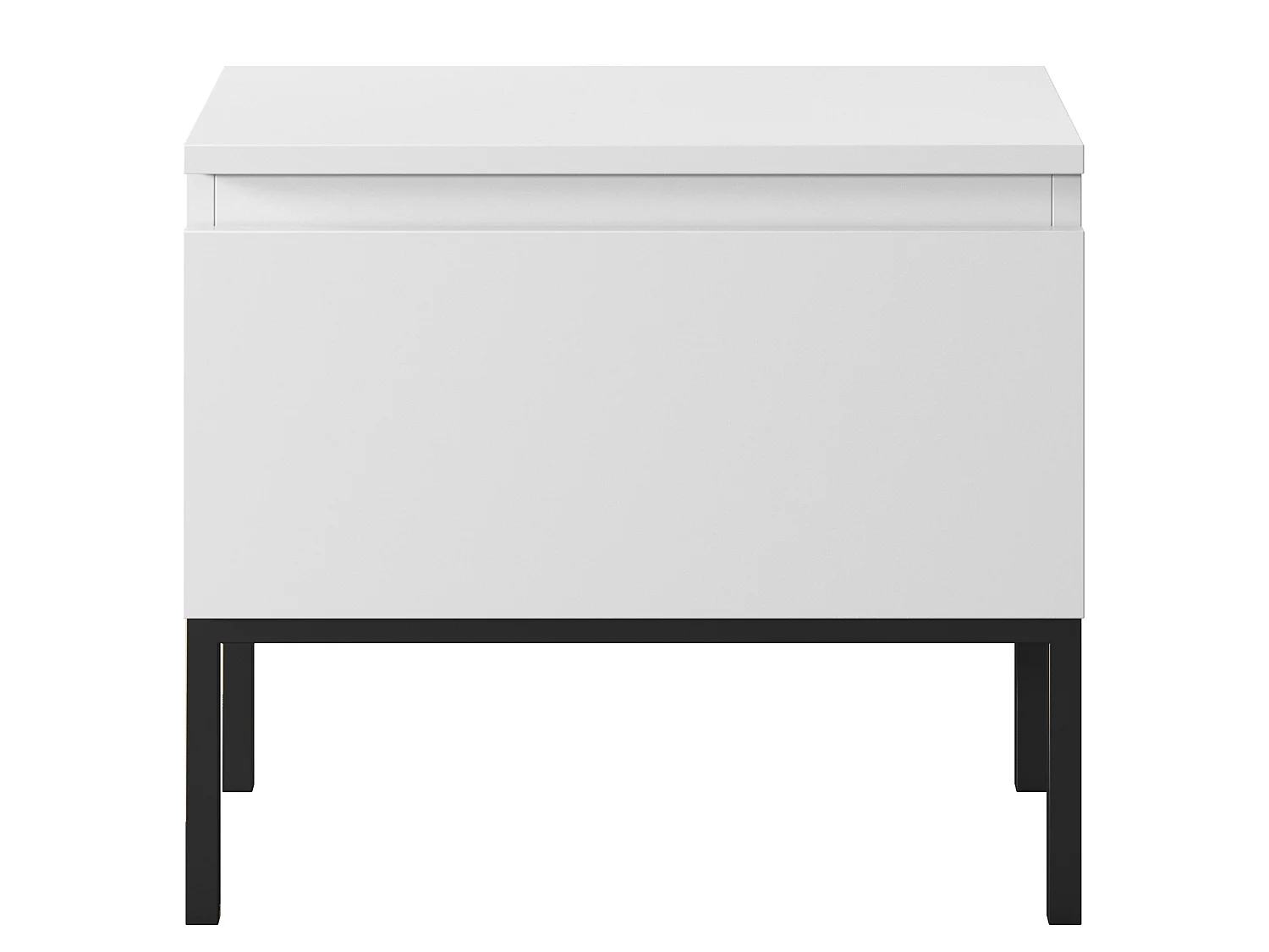 Nachtkastje - wit met zwarte poten - Bemmi