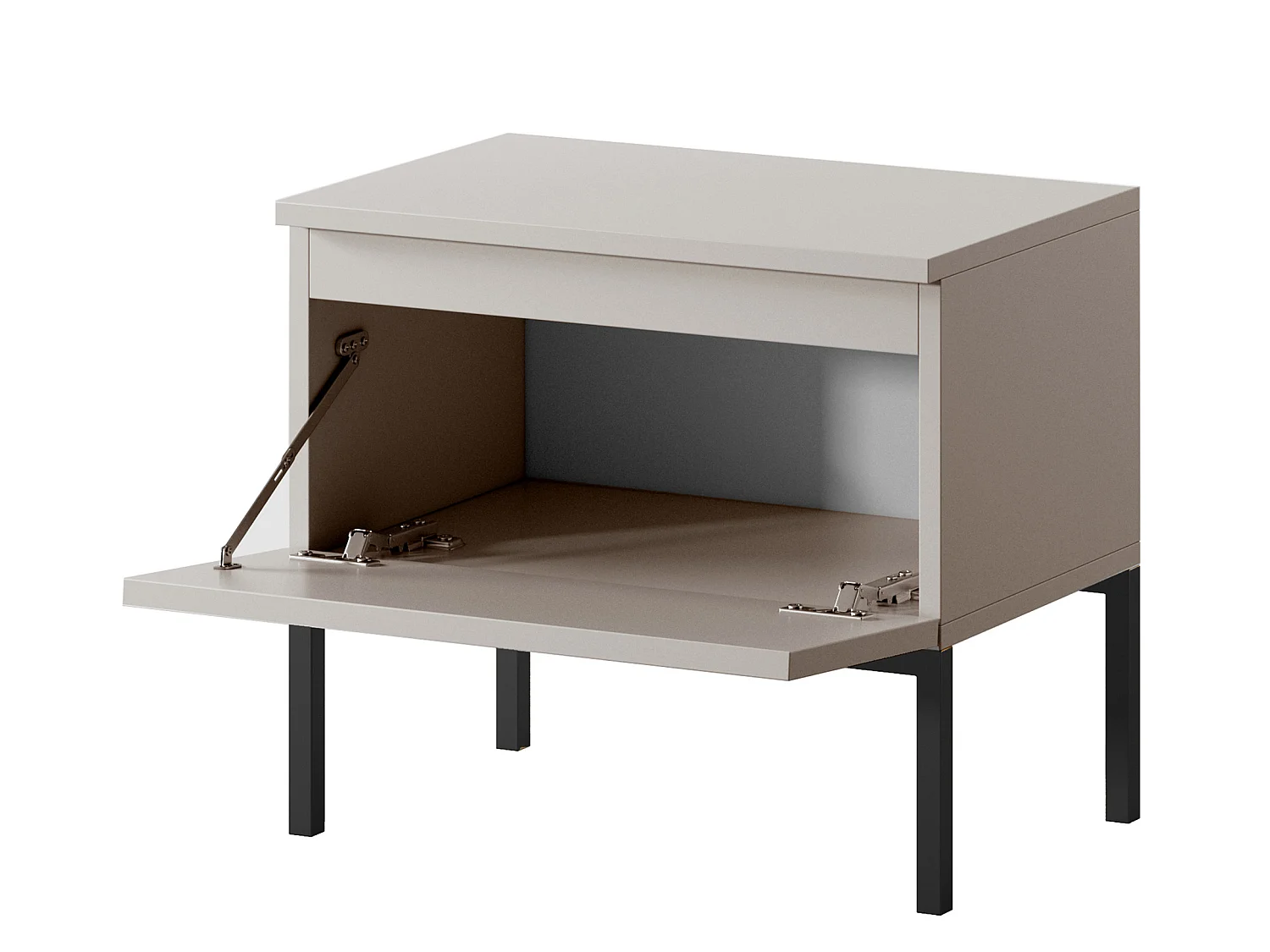 Table de chevet  - taupe (gris-beige) - Bemmi