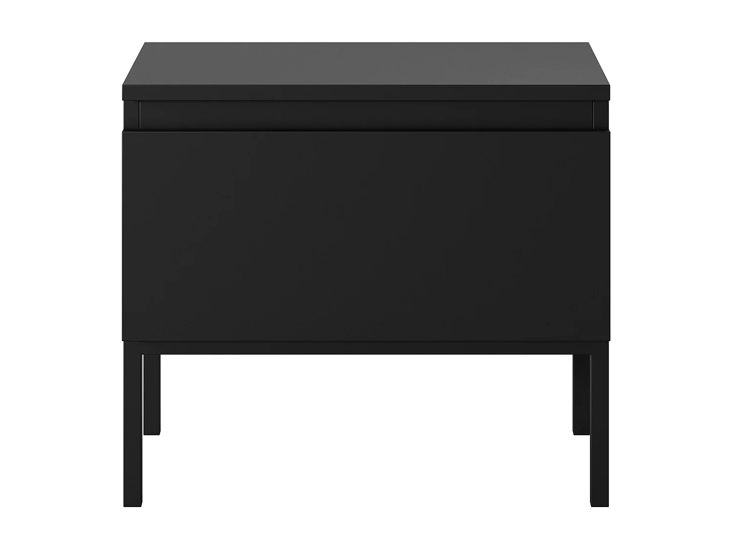 Table de chevet  - noir avec pieds noirs - Bemmi