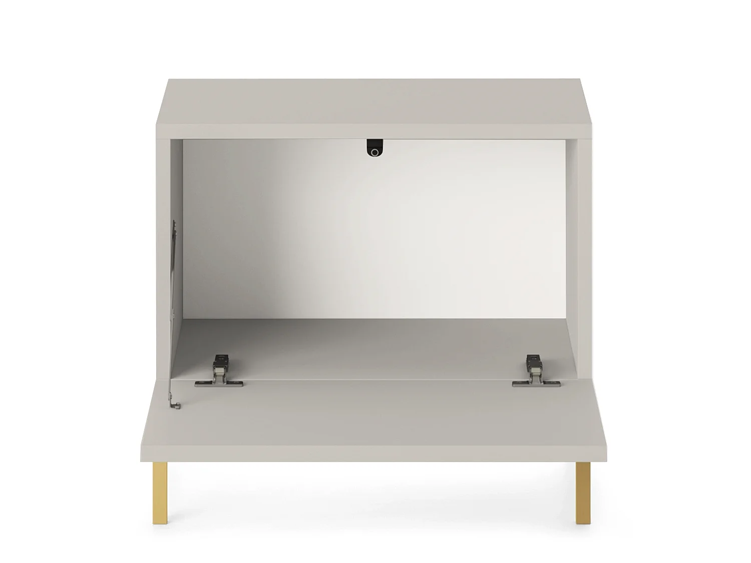 Mesita de noche - con patas doradas taupe (gris-beige) - LAMMELO