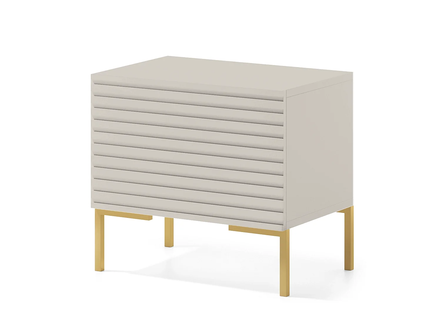 Table de chevet -  taupe (gris-beige) - Lammelo