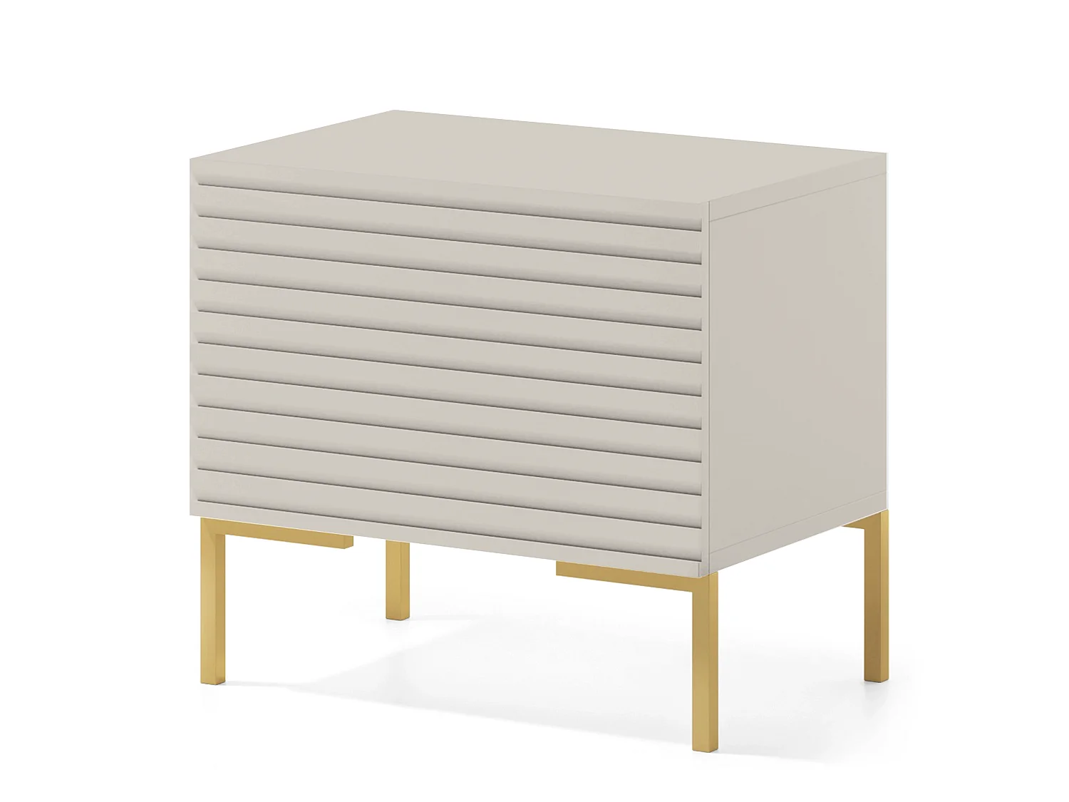 Table de chevet -  taupe (gris-beige) - Lammelo