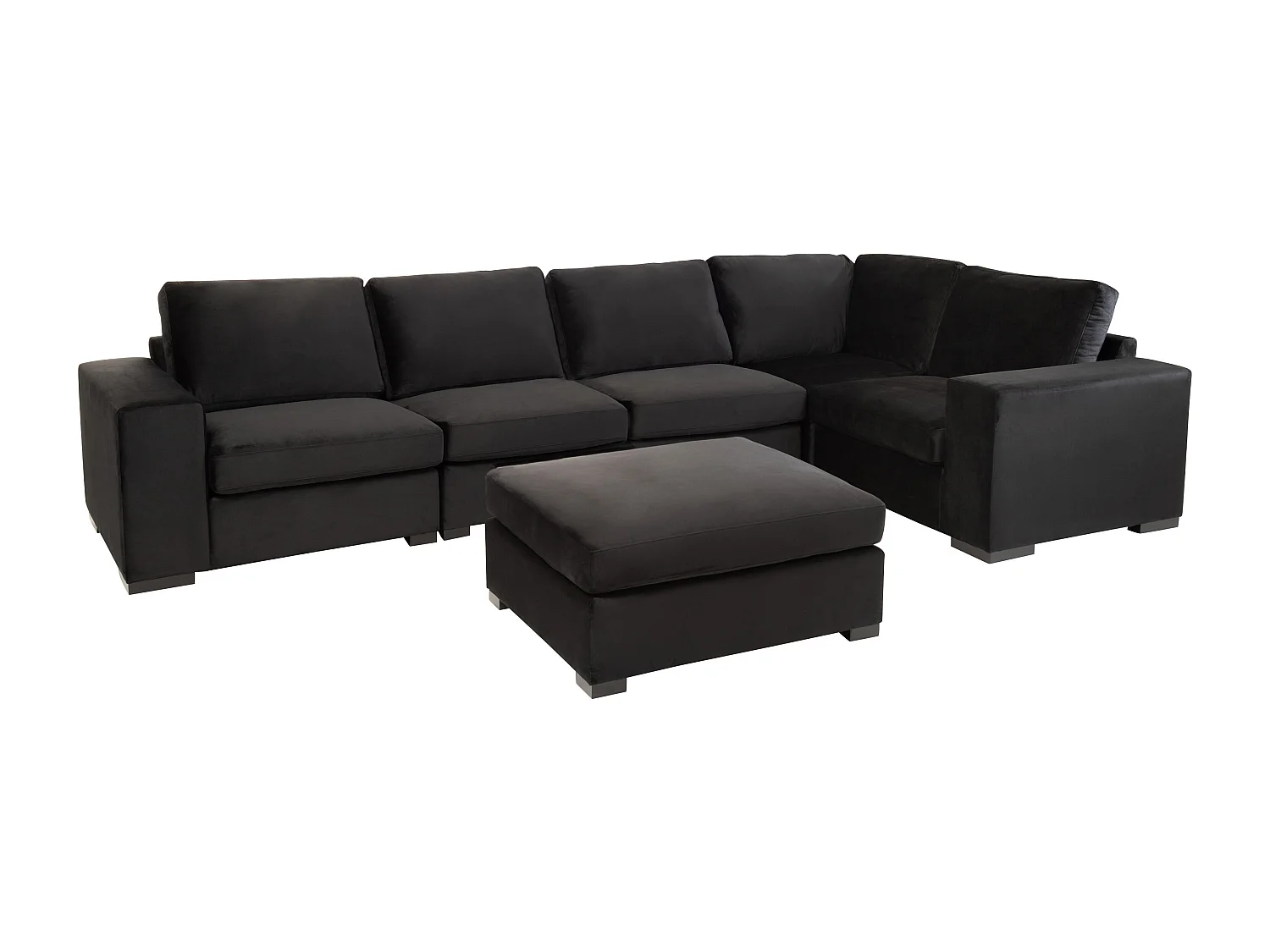 Canapé Design en Velours "Abosa" 212cm Noir