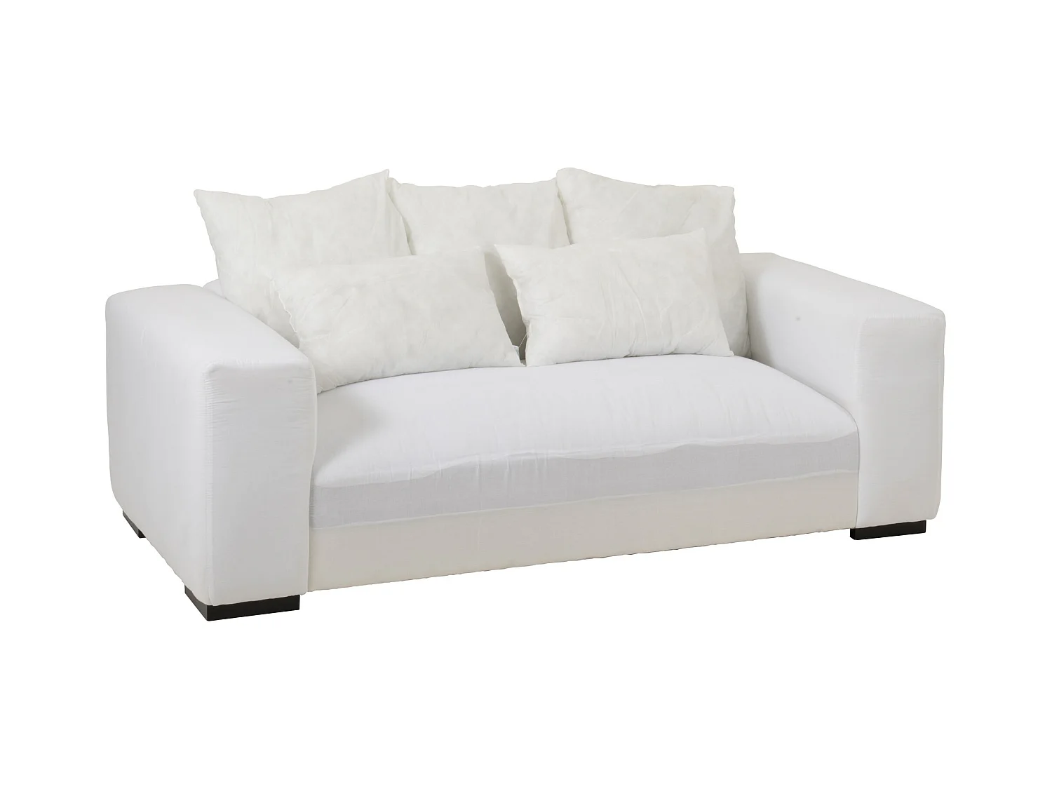 Canapé Design 5 Coussins "Monaco" 217cm Blanc