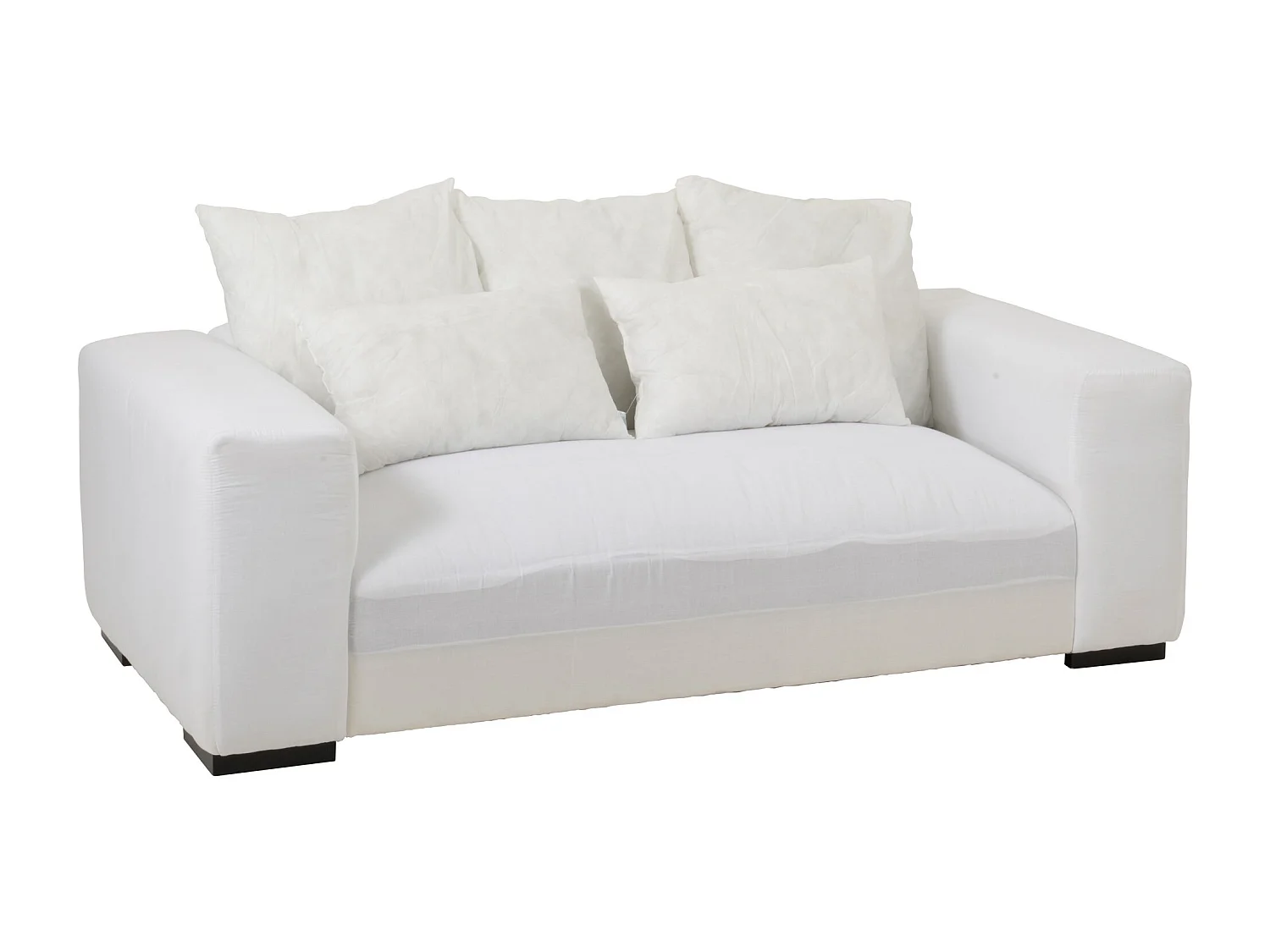 Canapé Design 5 Coussins "Monaco" 217cm Blanc