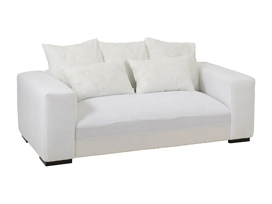 Canapé Design 5 Coussins "Monaco" 217cm Blanc