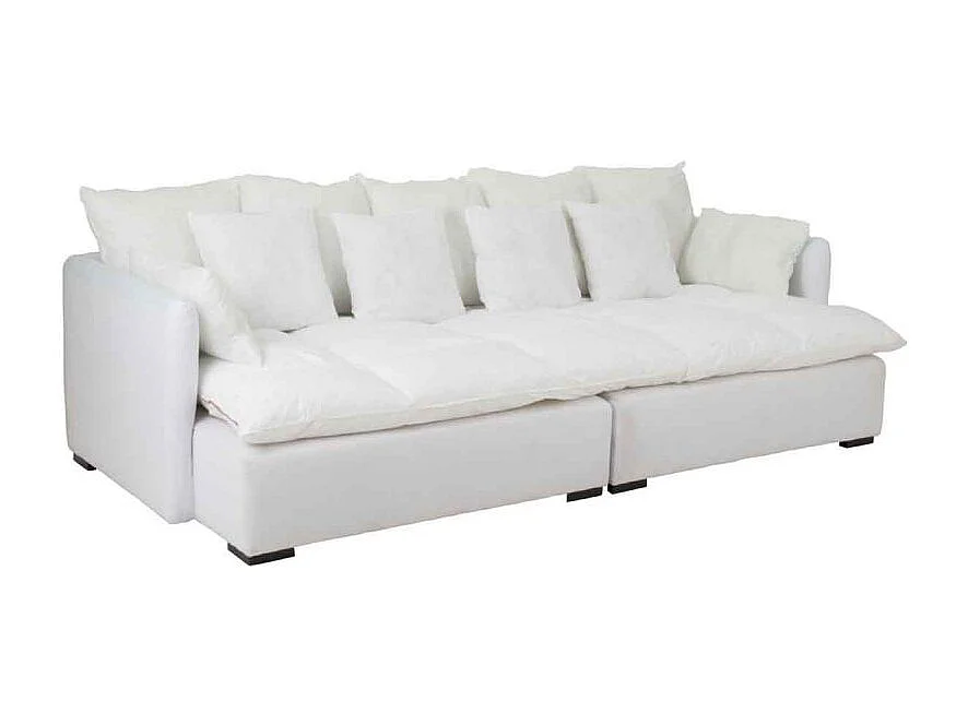 Canapé Design 11 Coussins "Beach" 292cm Blanc