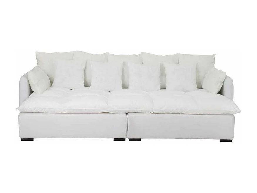 Canapé Design 11 Coussins "Beach" 292cm Blanc