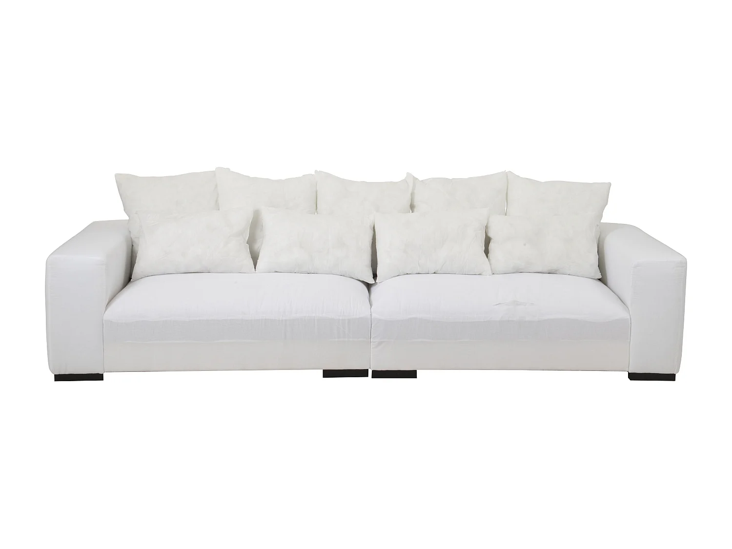 Canapé Design 9 Coussins "Monaco" 330cm Blanc