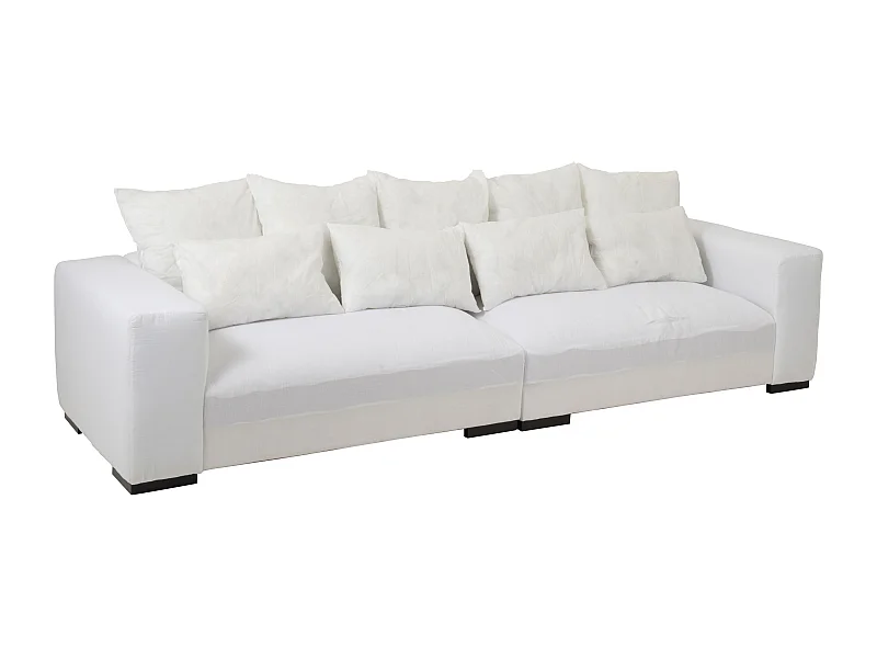 Canapé Design 9 Coussins "Monaco" 330cm Blanc