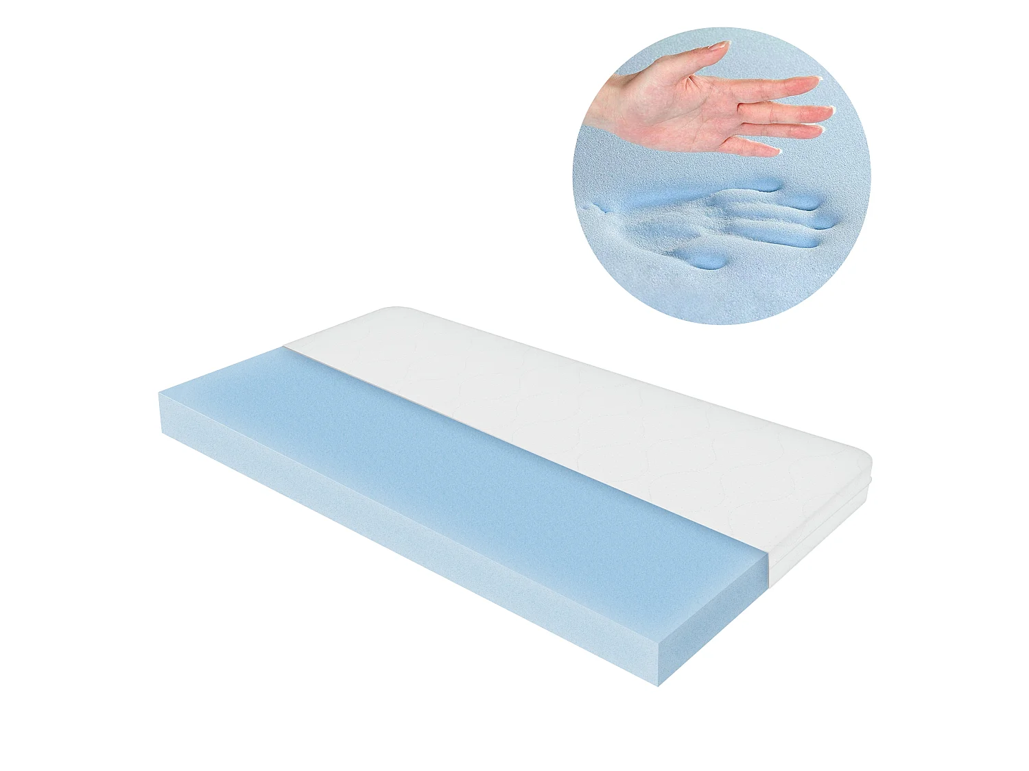 Letto singolo adulti con rete a doghe legno di pino grigio con materasso 90x200