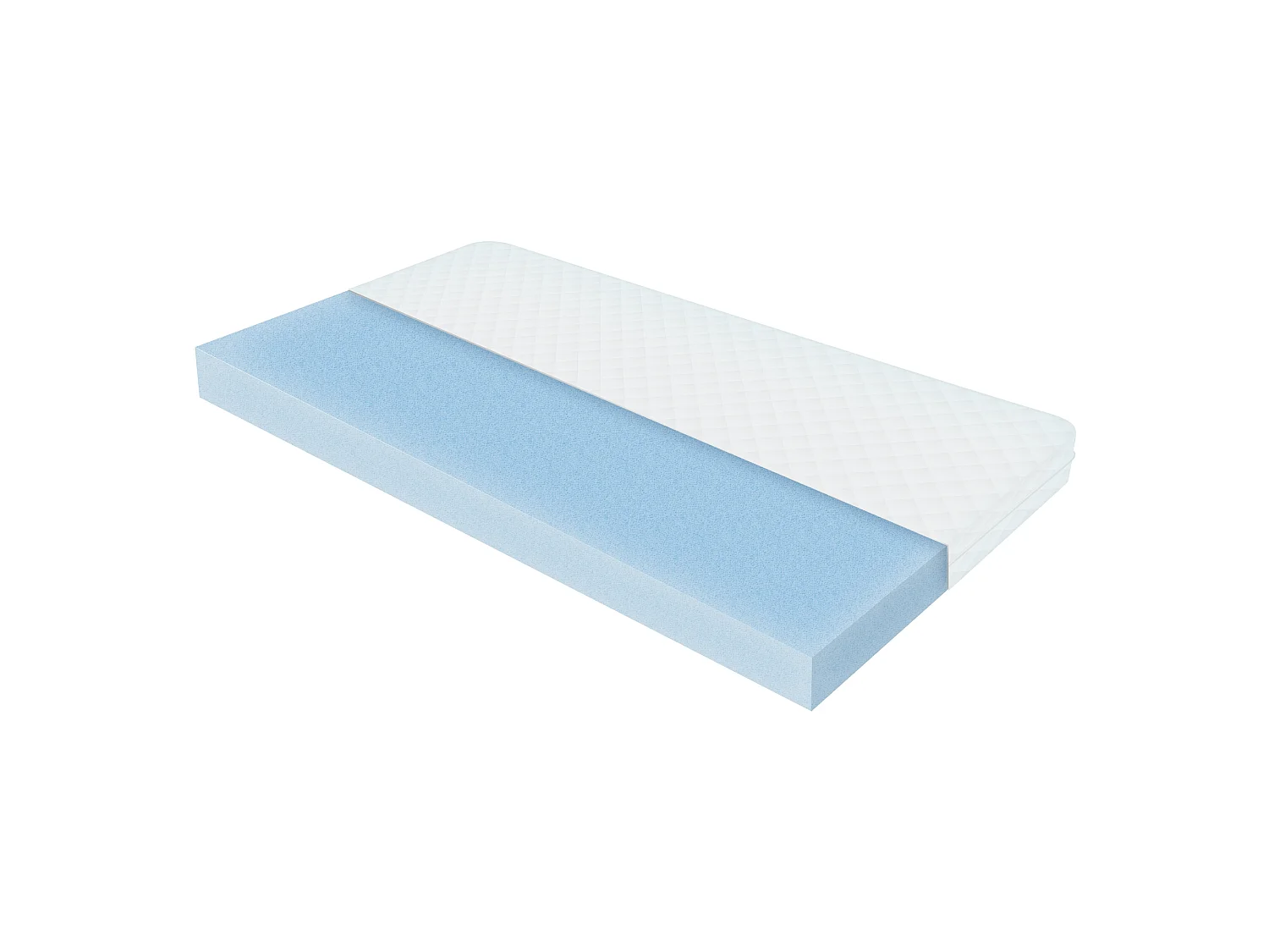 Lit d'enfants simple bois de pin gris clair sommier à lattes + matelas 90x200 cm