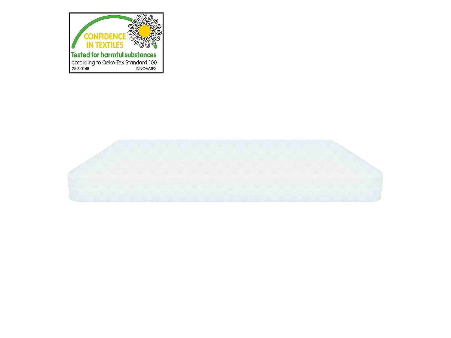 Lit d'enfants simple en bois de pin blanc sommier à lattes + matelas 90x200 cm