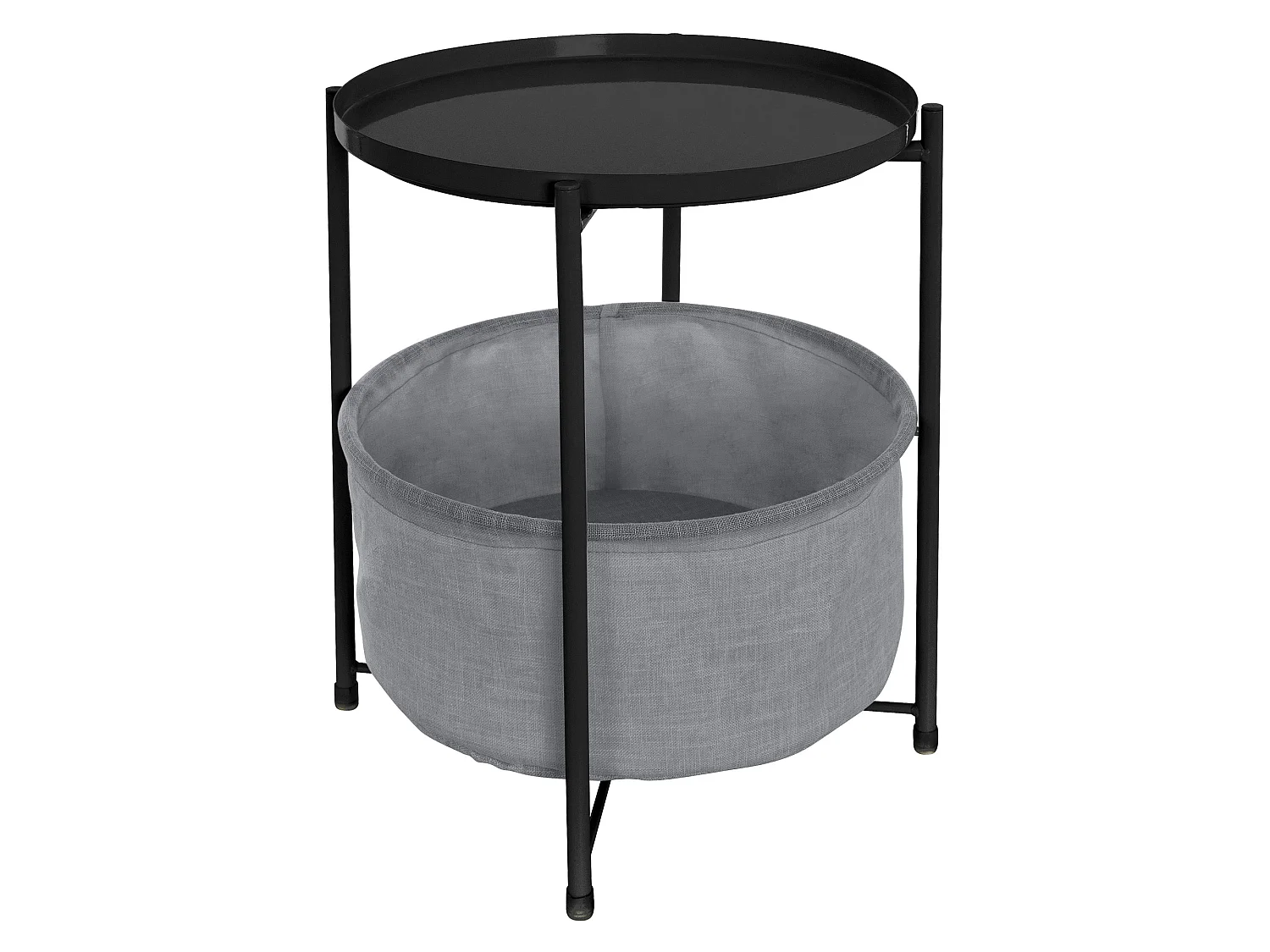 Table d'appoint avec panier de rangement table basse decoration pour salon noir