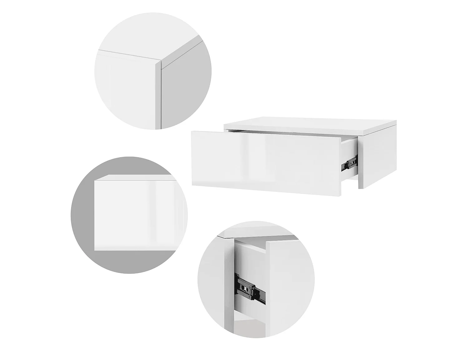 Set di 2 Comodini appesi Comodino Comò