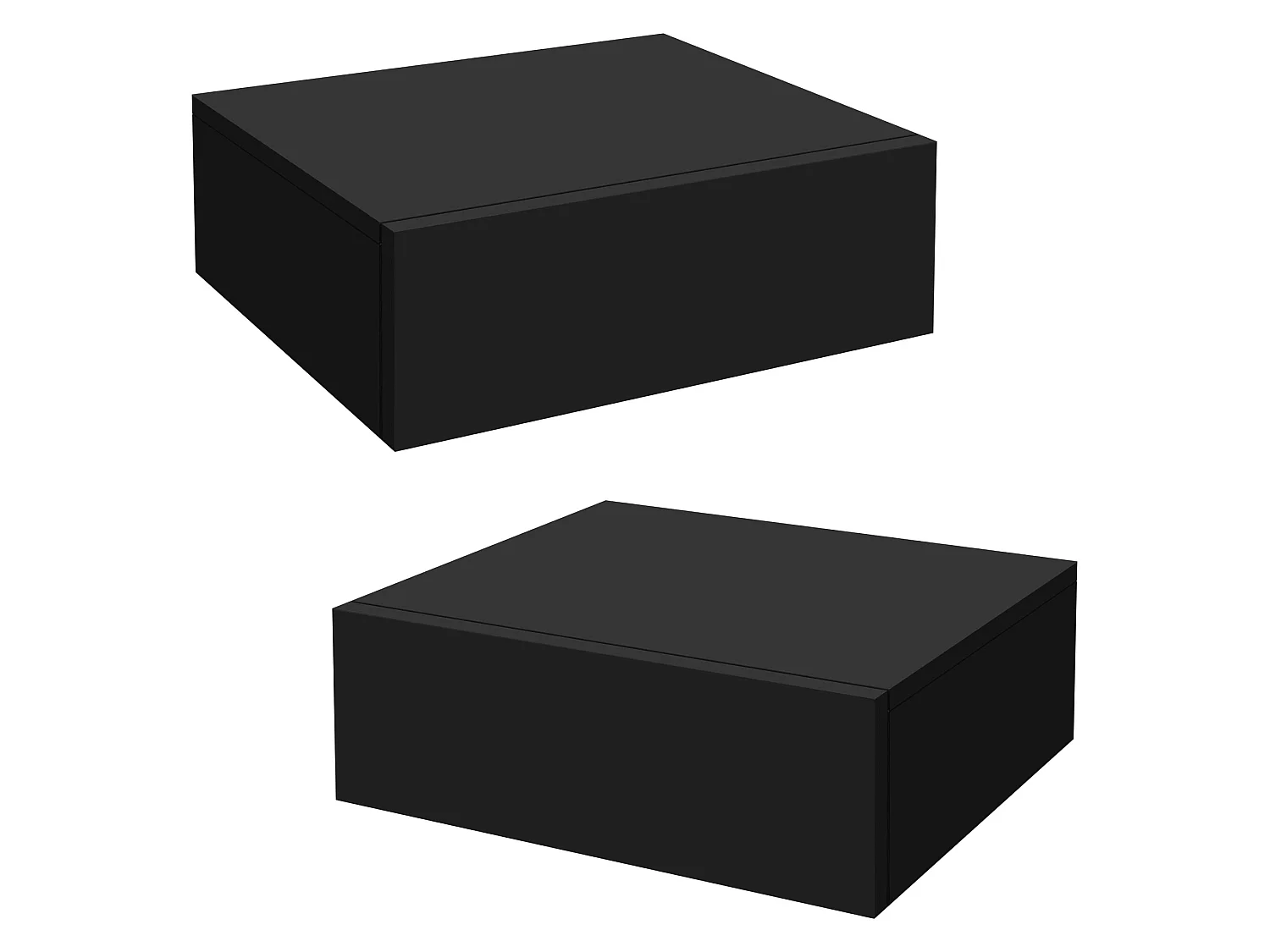 Lot de 2 chevets suspendus Commode de chevet avec tiroir
