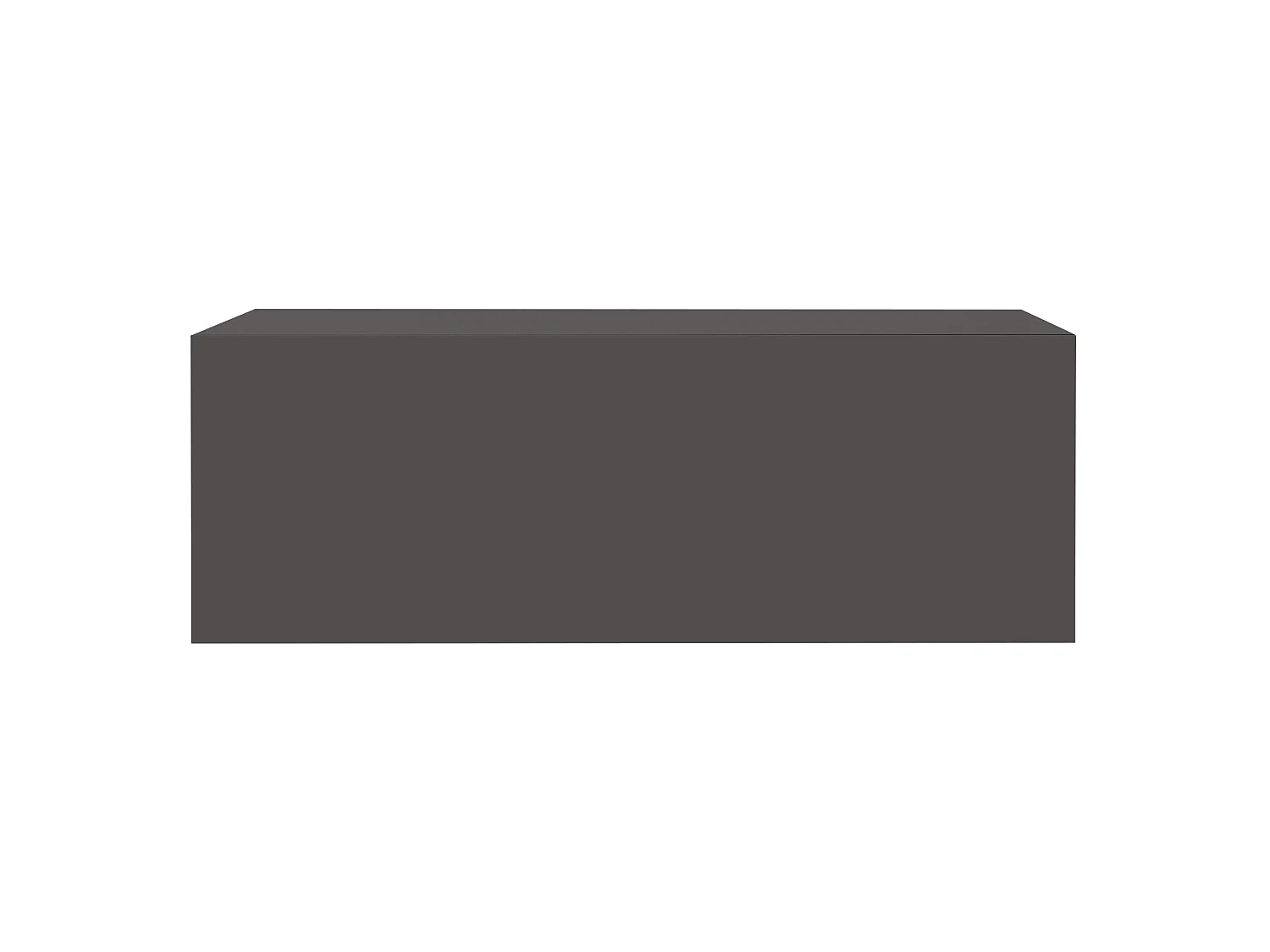 2x Table de nuit suspendue avec tiroir armoire de chevet moderne MDF gris foncé