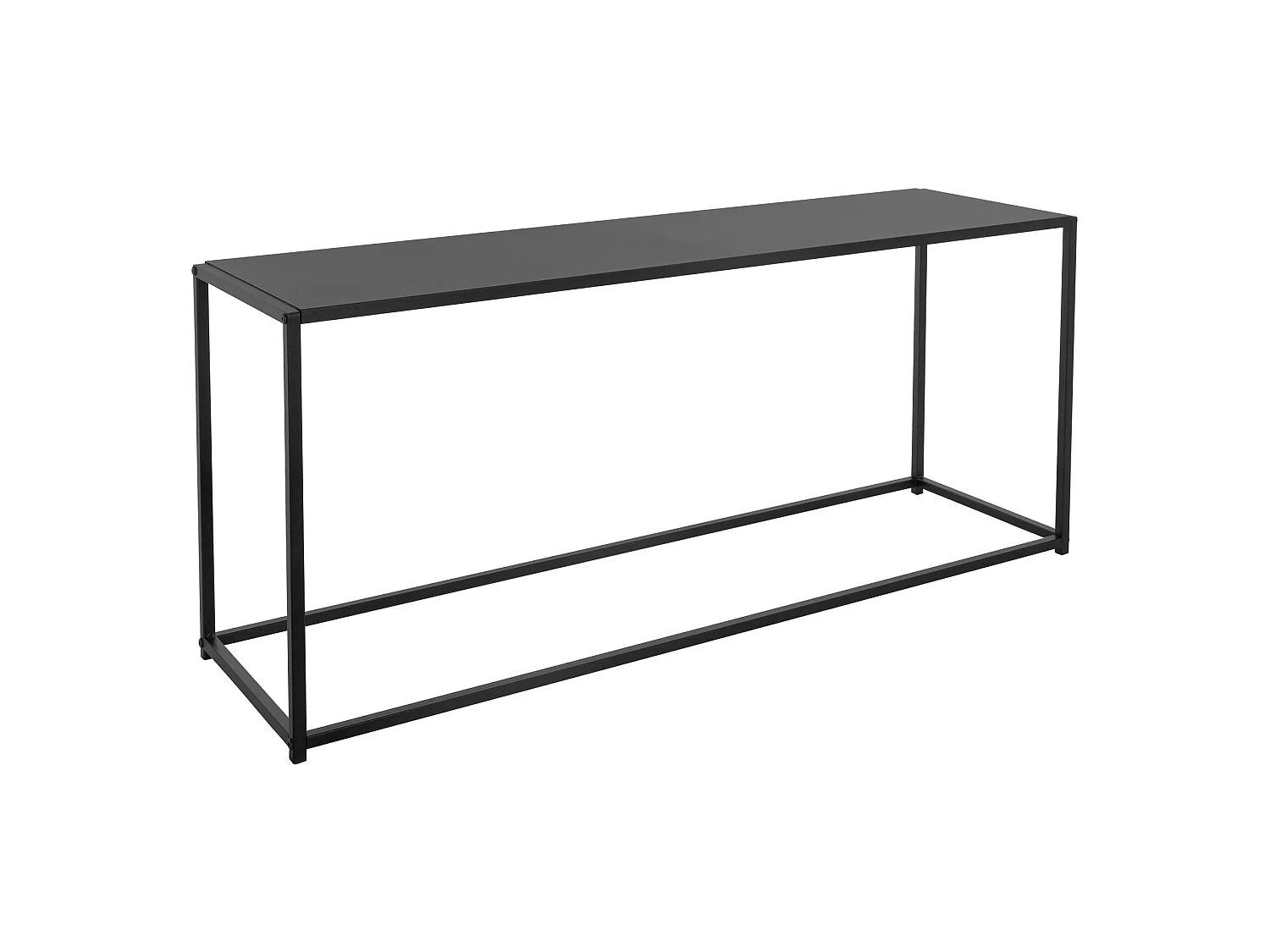 Mesa de centro salón negra rectangular mesita auxiliar consola sofá 15x32x50,5cm