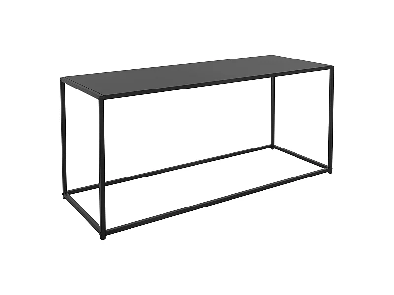 Table console noir mat table d'appoint en métal de couloir/salon 110x40x50,5 cm