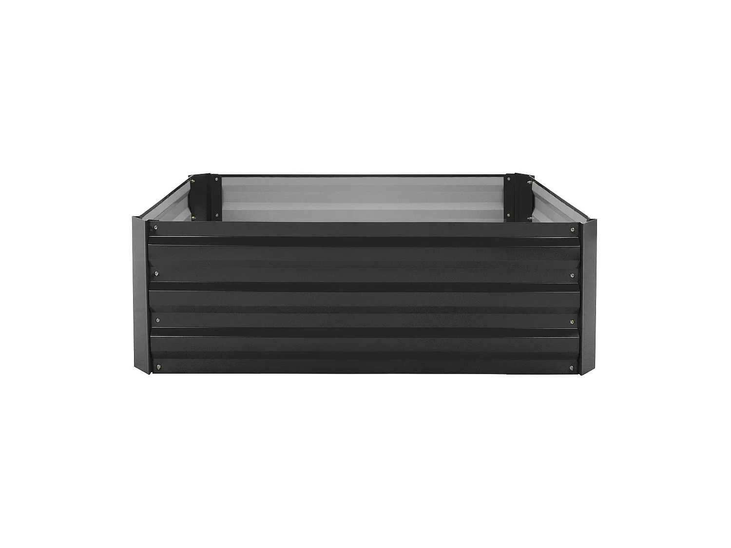 Lit de jardin surélevé bac à plantes/fleurs/légumes jardinière métal 90x30 cm