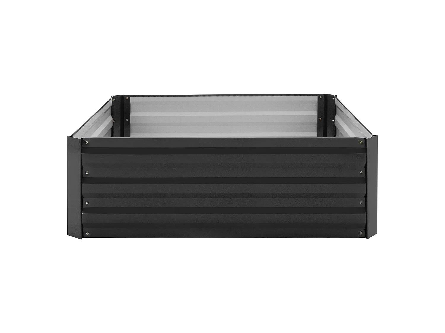 Lit de jardin surélevé bac à plantes/fleurs/légumes jardinière métal 90x90x30 cm