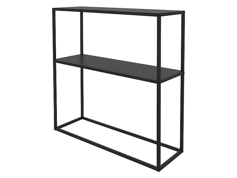 Soporte para flores negro jardinera estante florero decorativo 80 x 80 x 26 cm