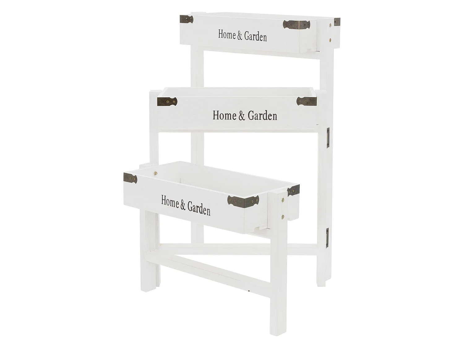 Supporto per piante espositore fiori portavasi decorativo a 3 livelli bianco