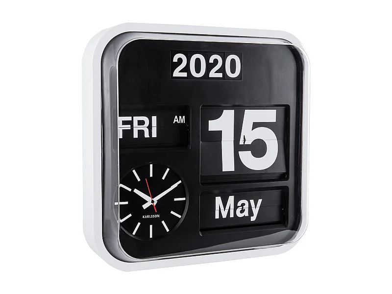 Horloge vintage Big Flip 43 cm Blanc