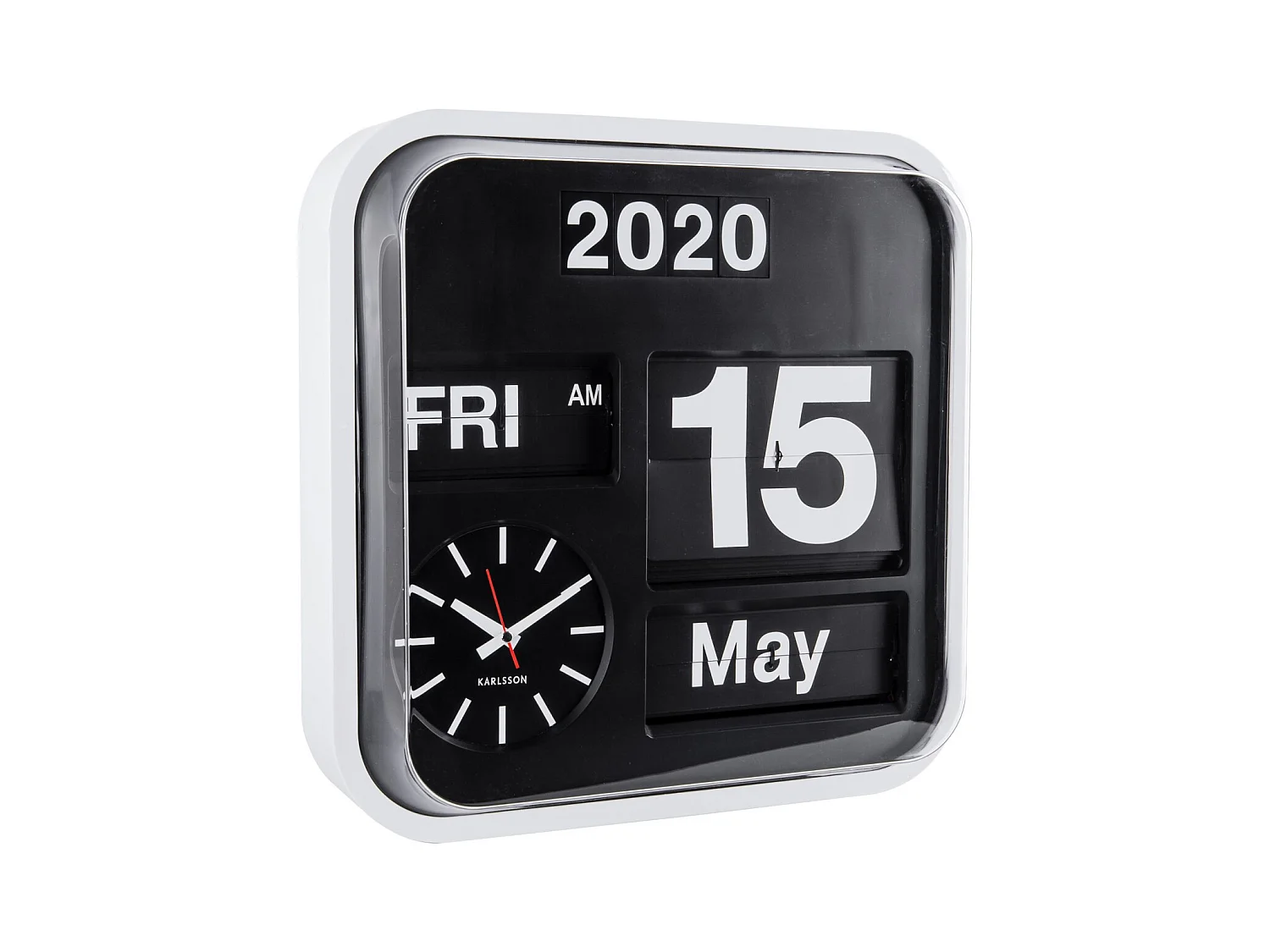 Horloge vintage Big Flip 43 cm Blanc