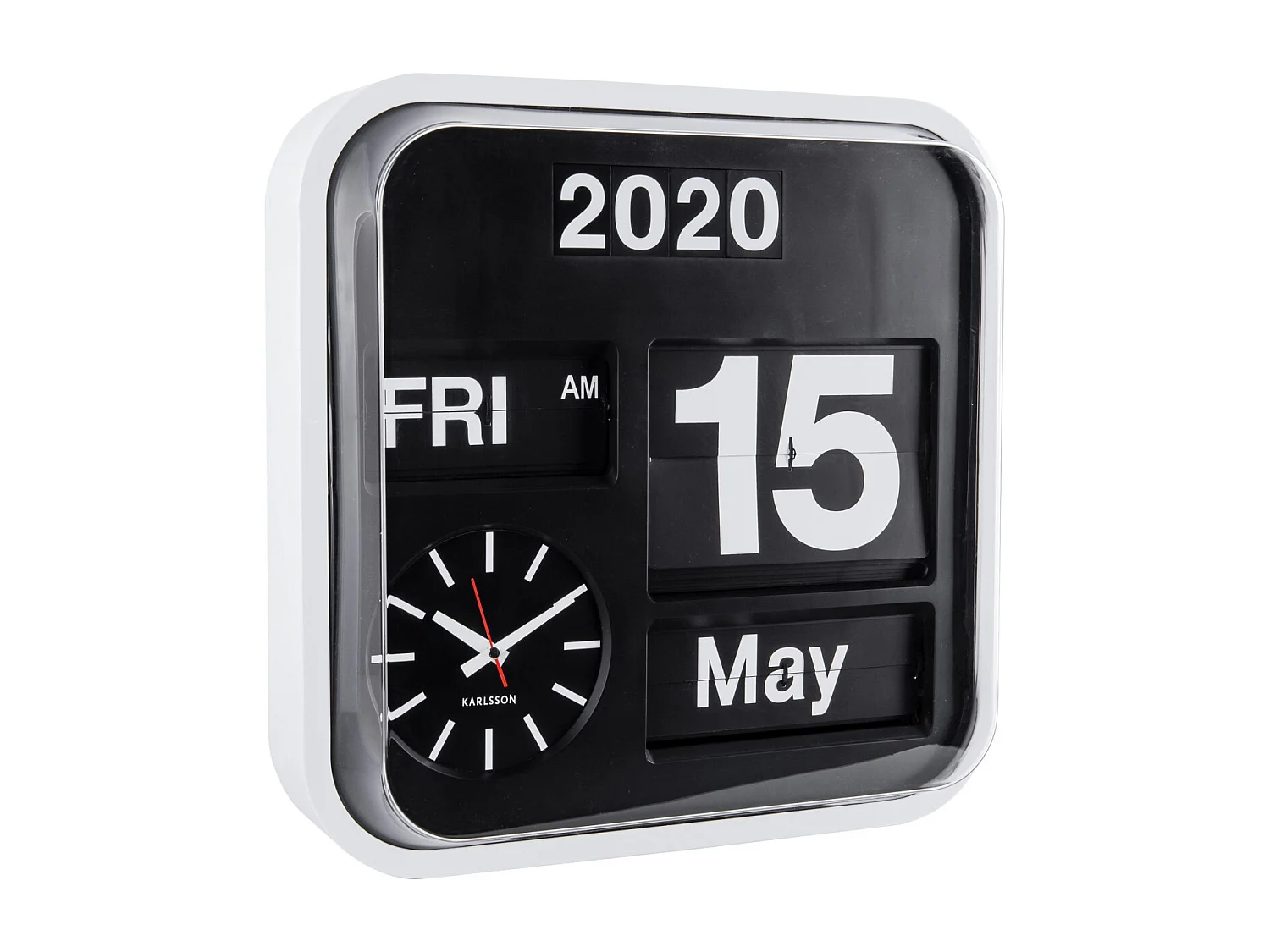 Horloge vintage Big Flip 43 cm Blanc