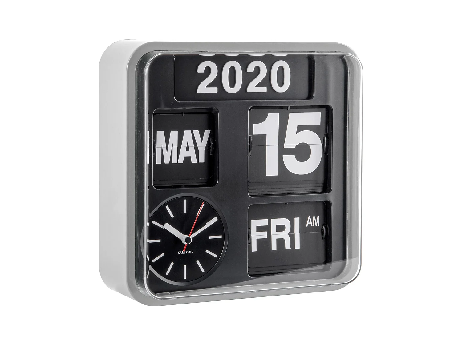 Horloge en plastique Mini Flip 24.5 cm Chrome