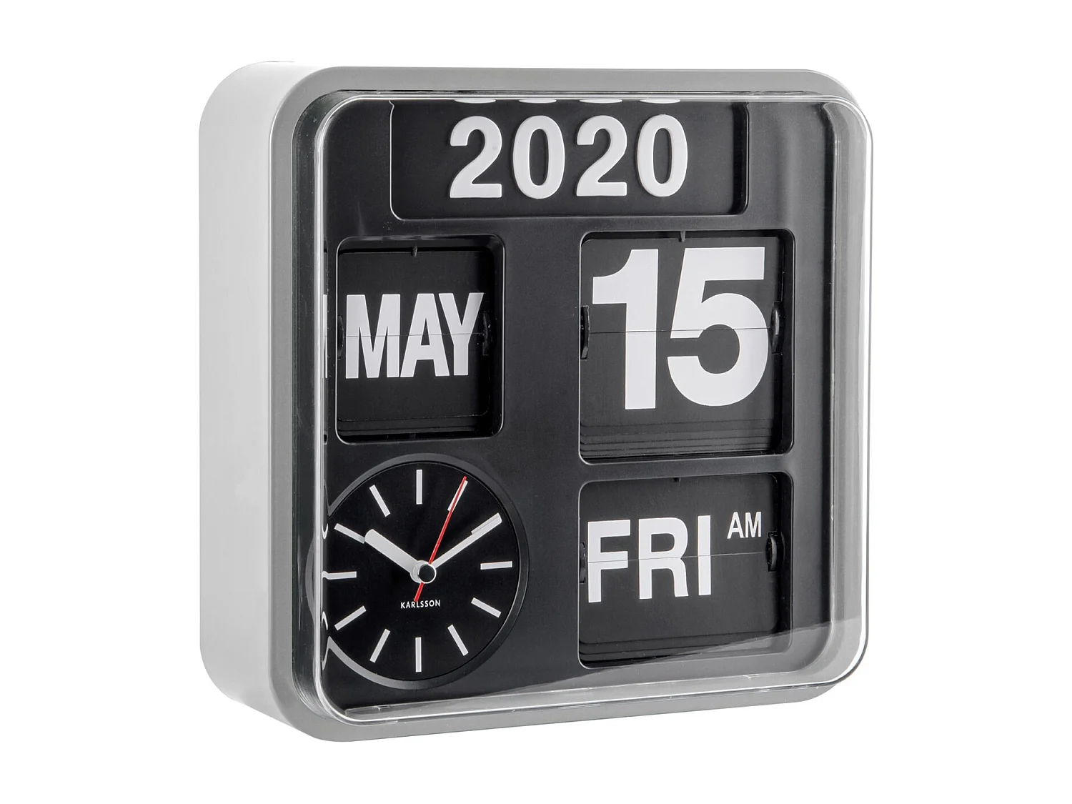 Horloge en plastique Mini Flip 24.5 cm Chrome