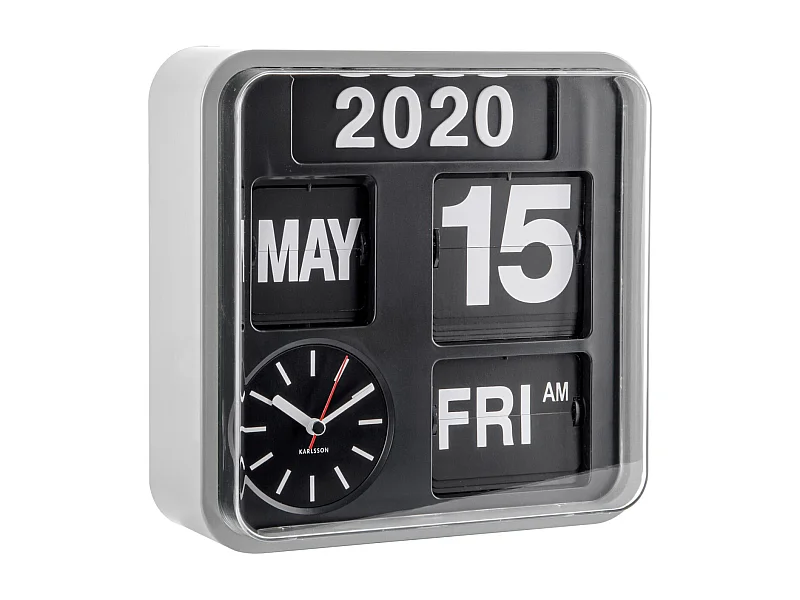 Horloge en plastique Mini Flip 24.5 cm Chrome