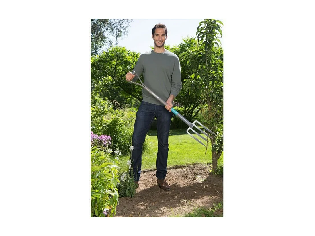 Fourche a becher NatureLine– Manche bois 100% FSC – Poignée ergo en D – Dents acier trempé