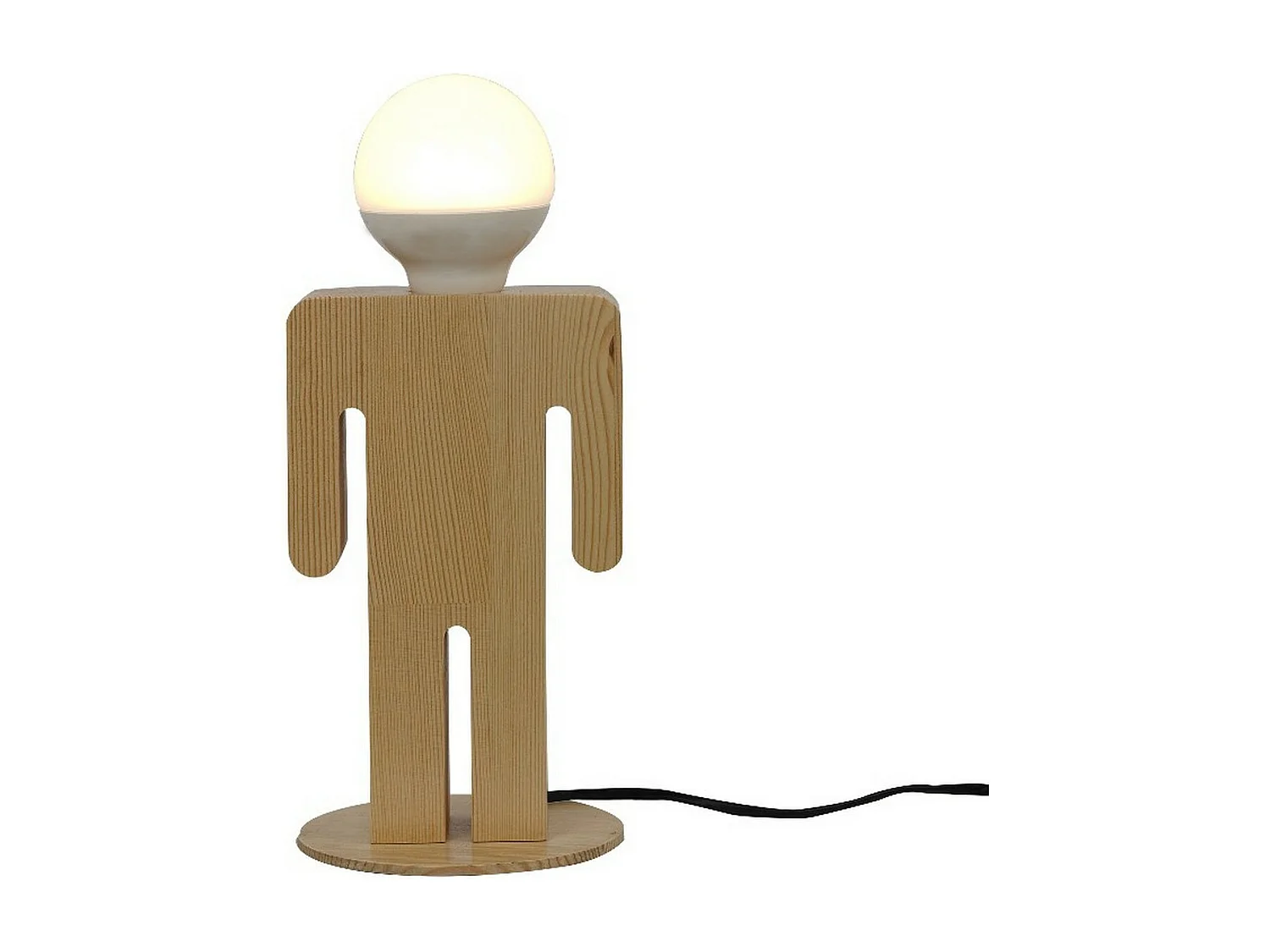 Lampe à Poser Messina, Chêne, 15x16x26 cm, EPIKASA