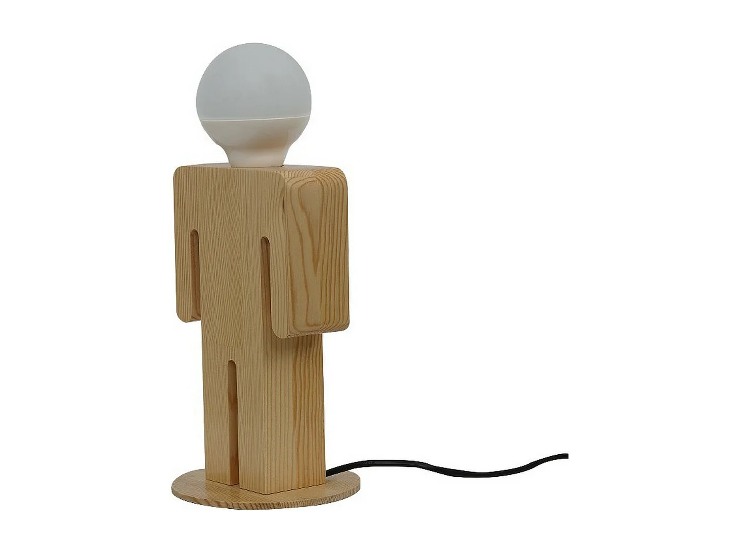 Lampe à Poser Messina, Chêne, 15x16x26 cm, EPIKASA